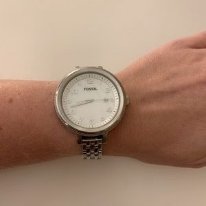 Fossil Stainless Steel Pearl Face Watch